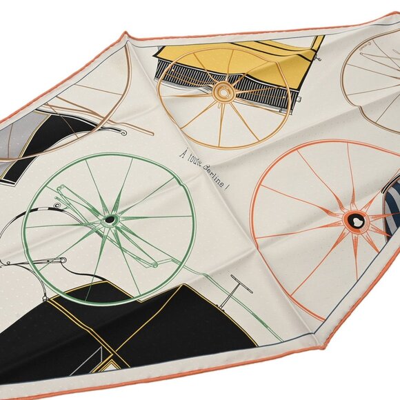 HERMES Black Silk Scarf - Picture 6 of 16